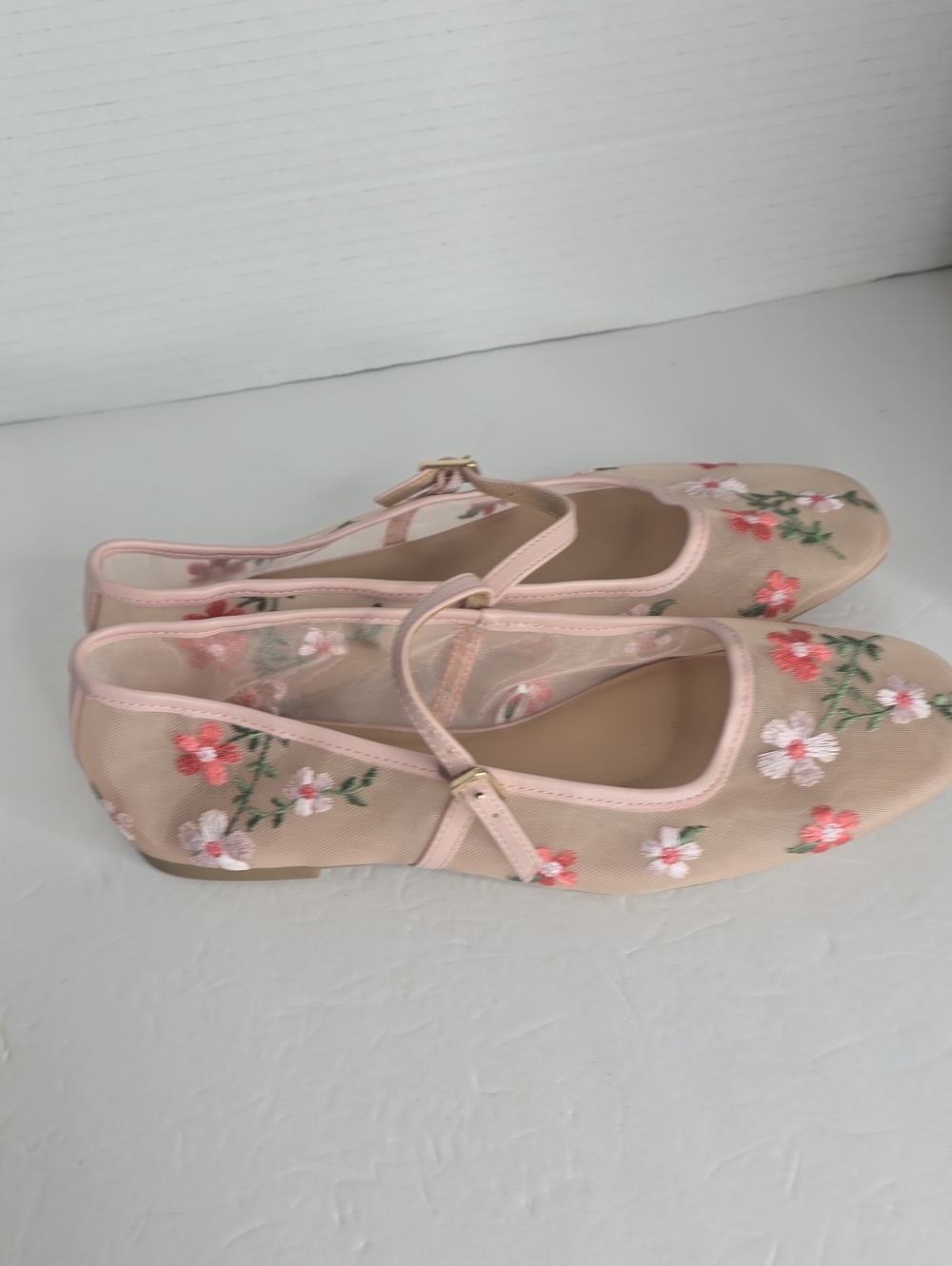 Women's Elsa Floral Mesh Mary Jane Flats Wild Fable Size 9 - Picture 7 of 8